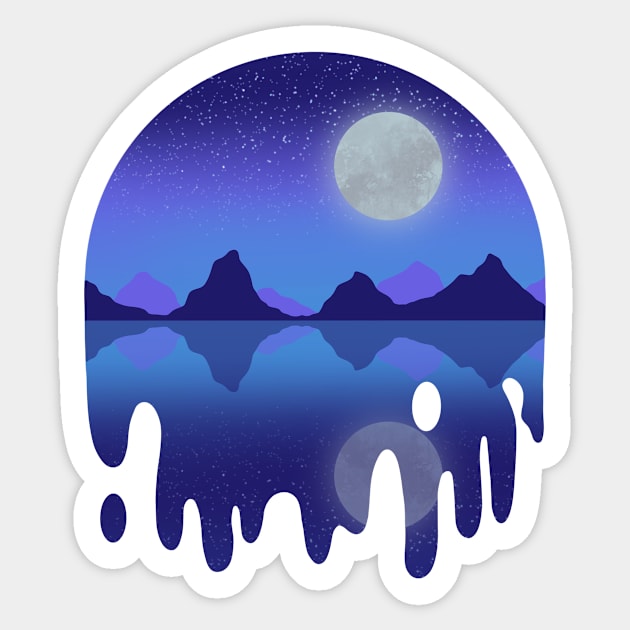 Night Scene Landscape Sticker by andrews